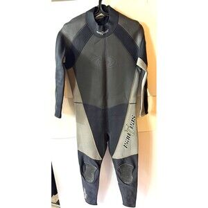 SeaQuest Full Body Scuba Diving Wetsuit 3/2mm Black Grey Men's ML Medium Long